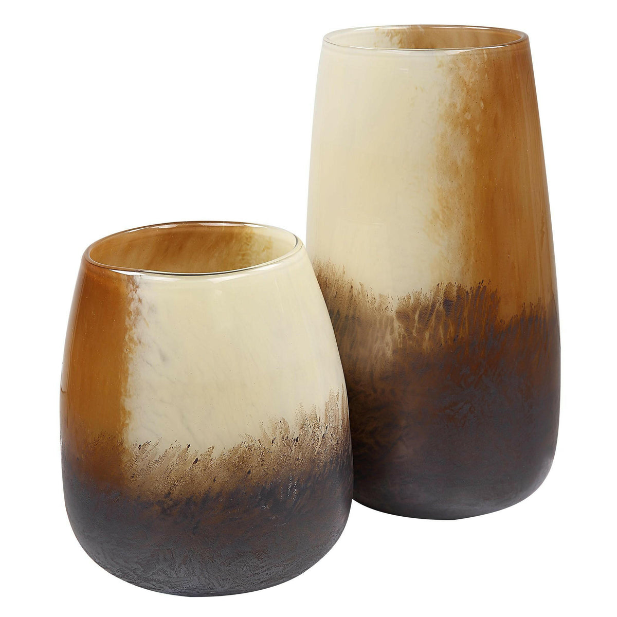 Desert Wind Glass Vases, S/2.