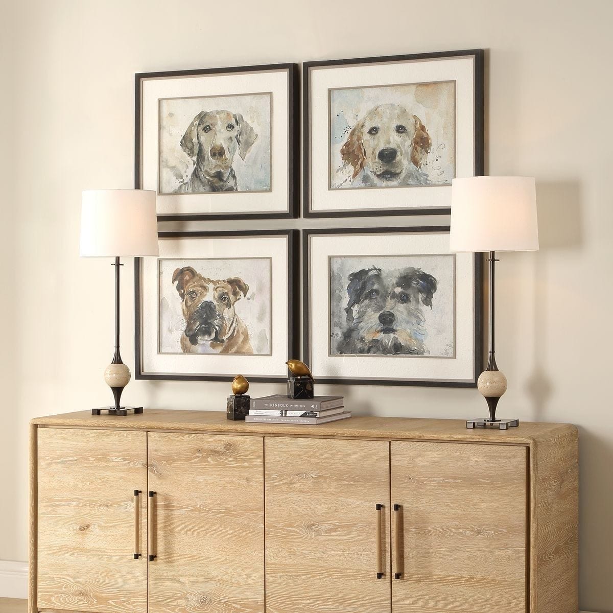Uttermost Accessories Dog Days Framed Prints - Set of 4 House of Isabella UK