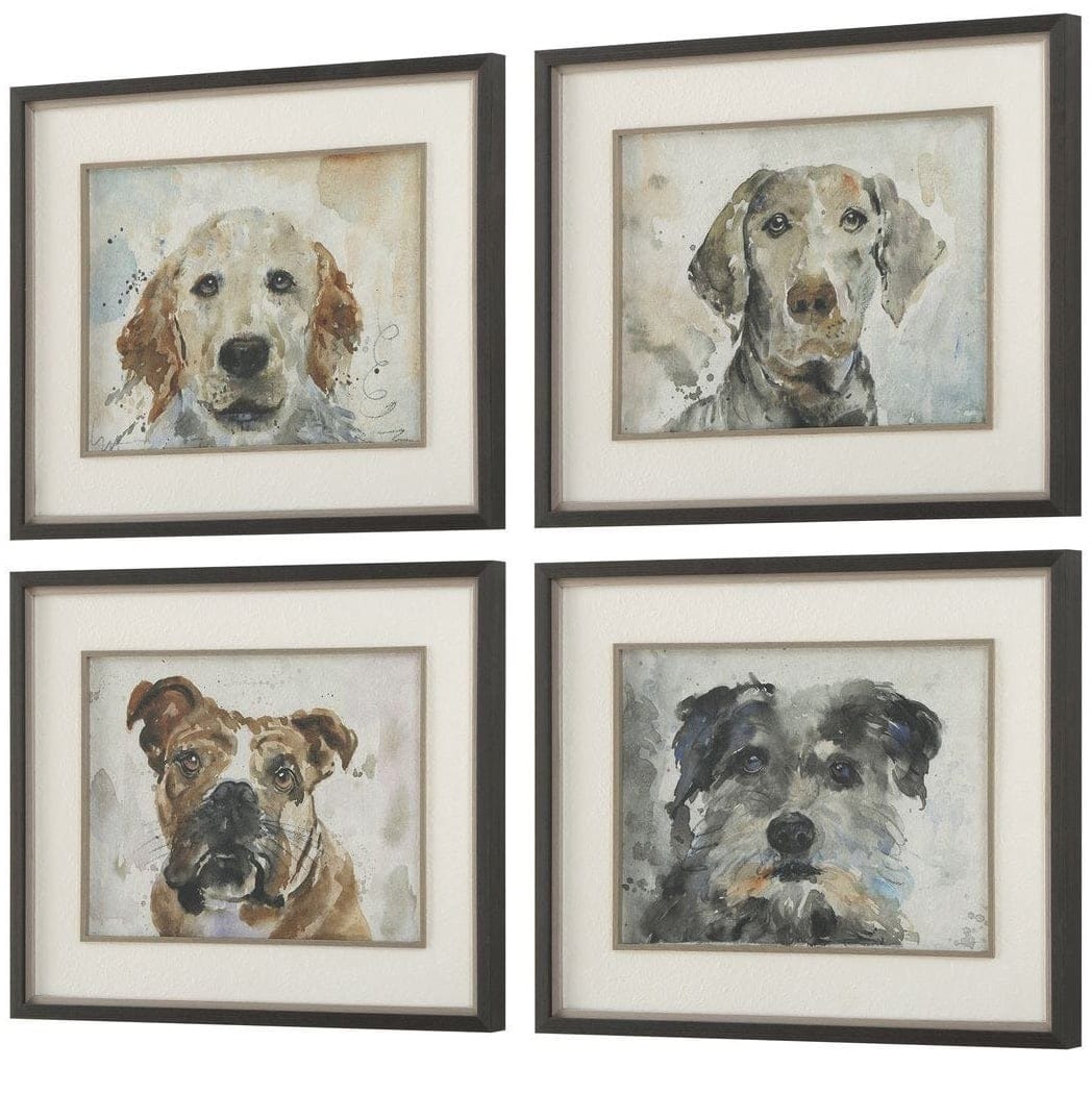 Uttermost Accessories Dog Days Framed Prints - Set of 4 House of Isabella UK