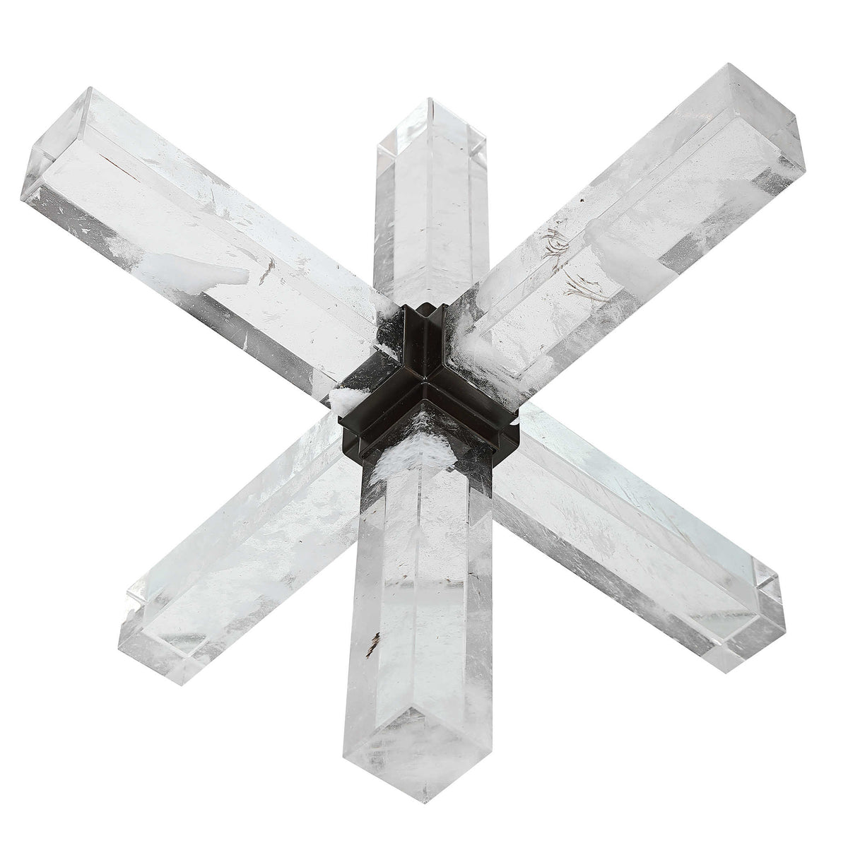 Uttermost Accessories Double Cross Sculpture - Faux Quartz Crystal House of Isabella UK