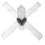 Uttermost Accessories Double Cross Sculpture - Faux Quartz Crystal House of Isabella UK