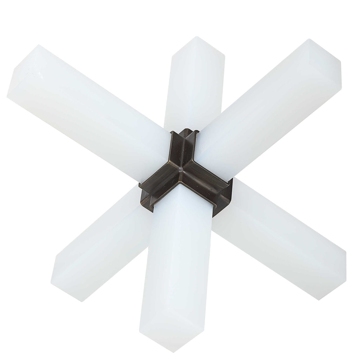 Uttermost Accessories Double Cross Sculpture - Opaline Crystal House of Isabella UK