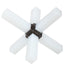Uttermost Accessories Double Cross Sculpture - Opaline Crystal House of Isabella UK