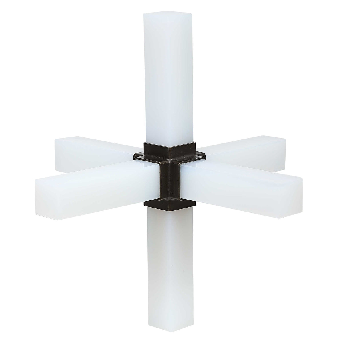 Uttermost Accessories Double Cross Sculpture - Opaline Crystal House of Isabella UK