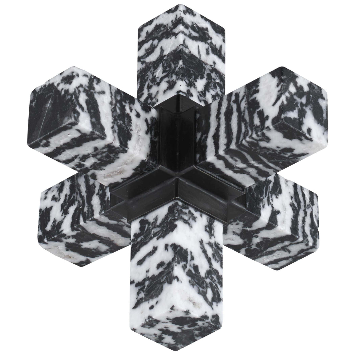 Uttermost Accessories Double Cross Sculpture - Zebra Stone House of Isabella UK