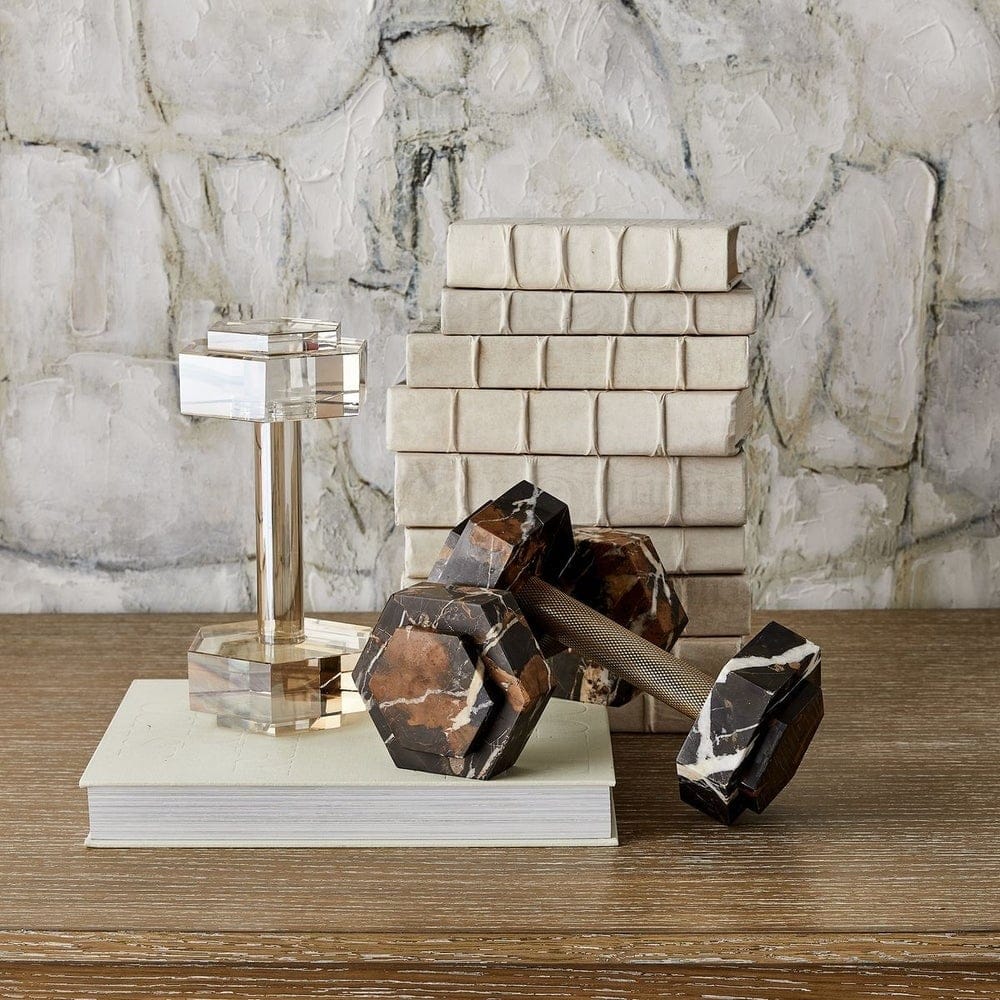 Uttermost Accessories Dumbbell Sculpture in Crystal House of Isabella UK
