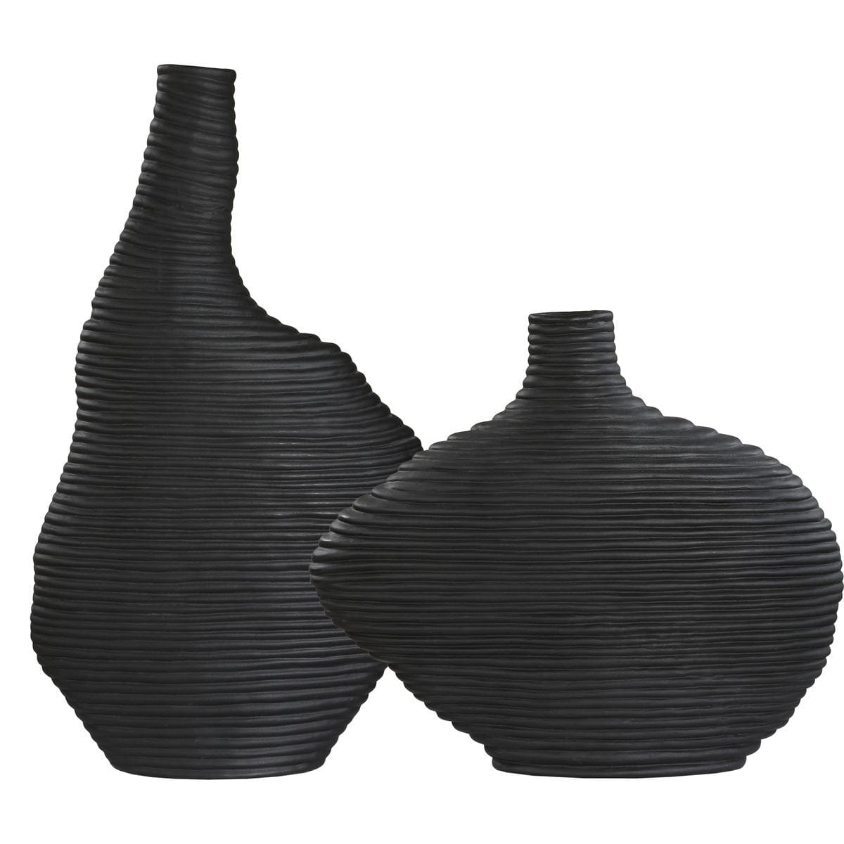Uttermost Accessories Duostacked Black Vases Set of 2 House of Isabella UK