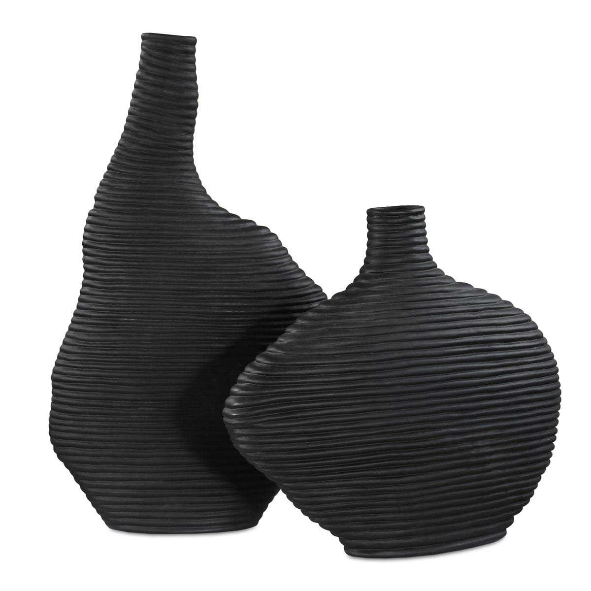 Uttermost Accessories Duostacked Black Vases Set of 2 House of Isabella UK