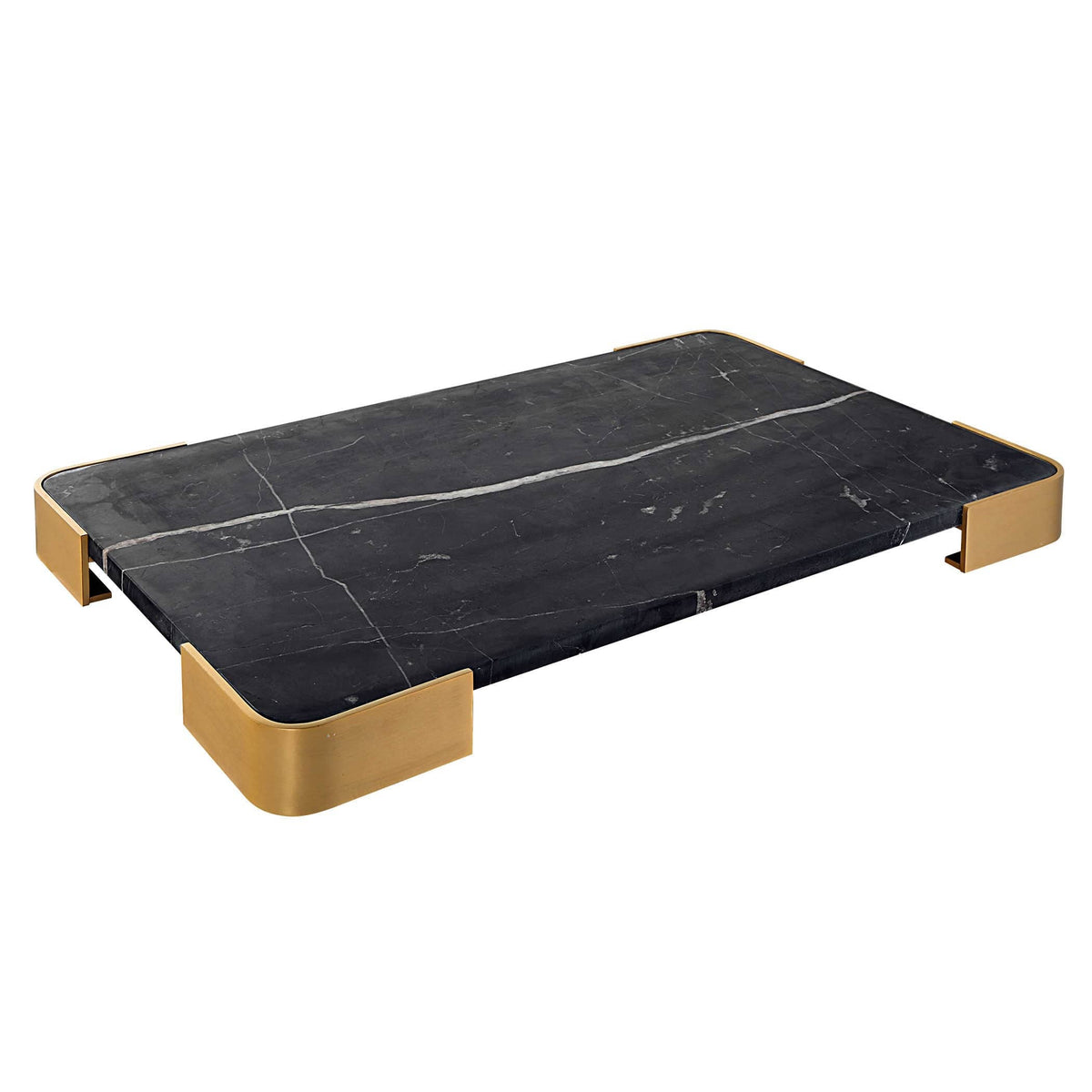 Uttermost Accessories Elevated Tray/Plateau - Black Marble Large House of Isabella UK