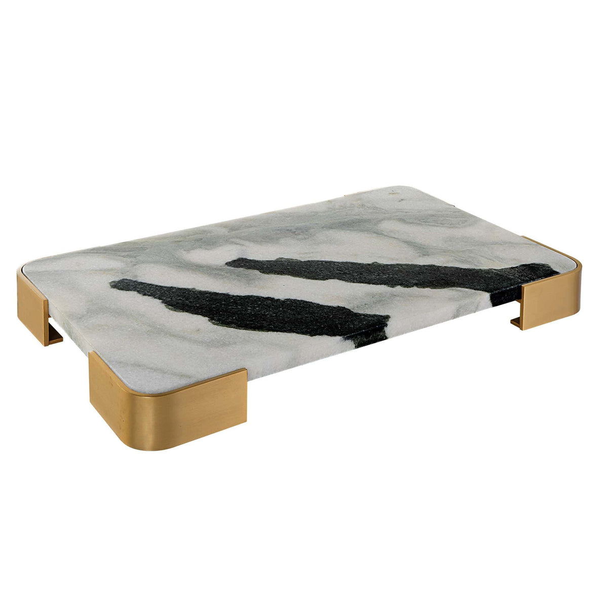 Uttermost Accessories Elevated Tray/Plateau - Panda Marble Medium House of Isabella UK