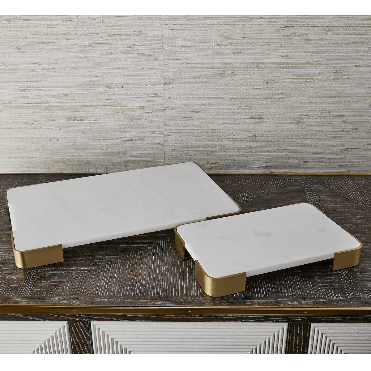 Uttermost Accessories Elevated Tray/Plateau - White Marble Large House of Isabella UK