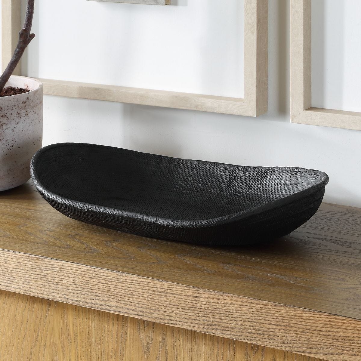 Uttermost Accessories Ember Weave Indoor-Outdoor Oblong Bowl House of Isabella UK