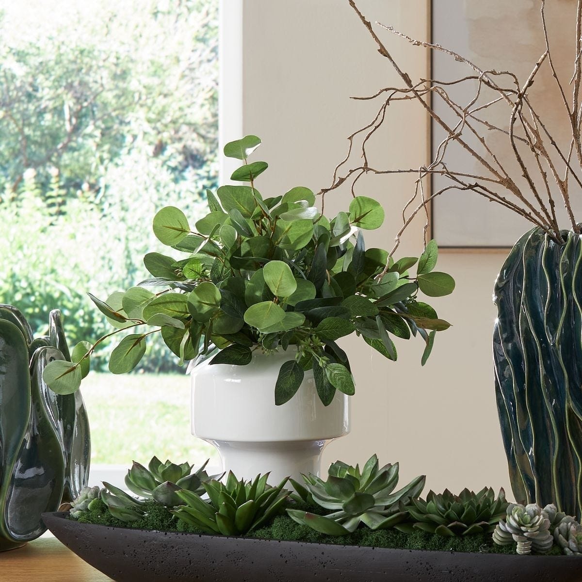 Uttermost Accessories Essence Eucalyptus Accent and Vase House of Isabella UK