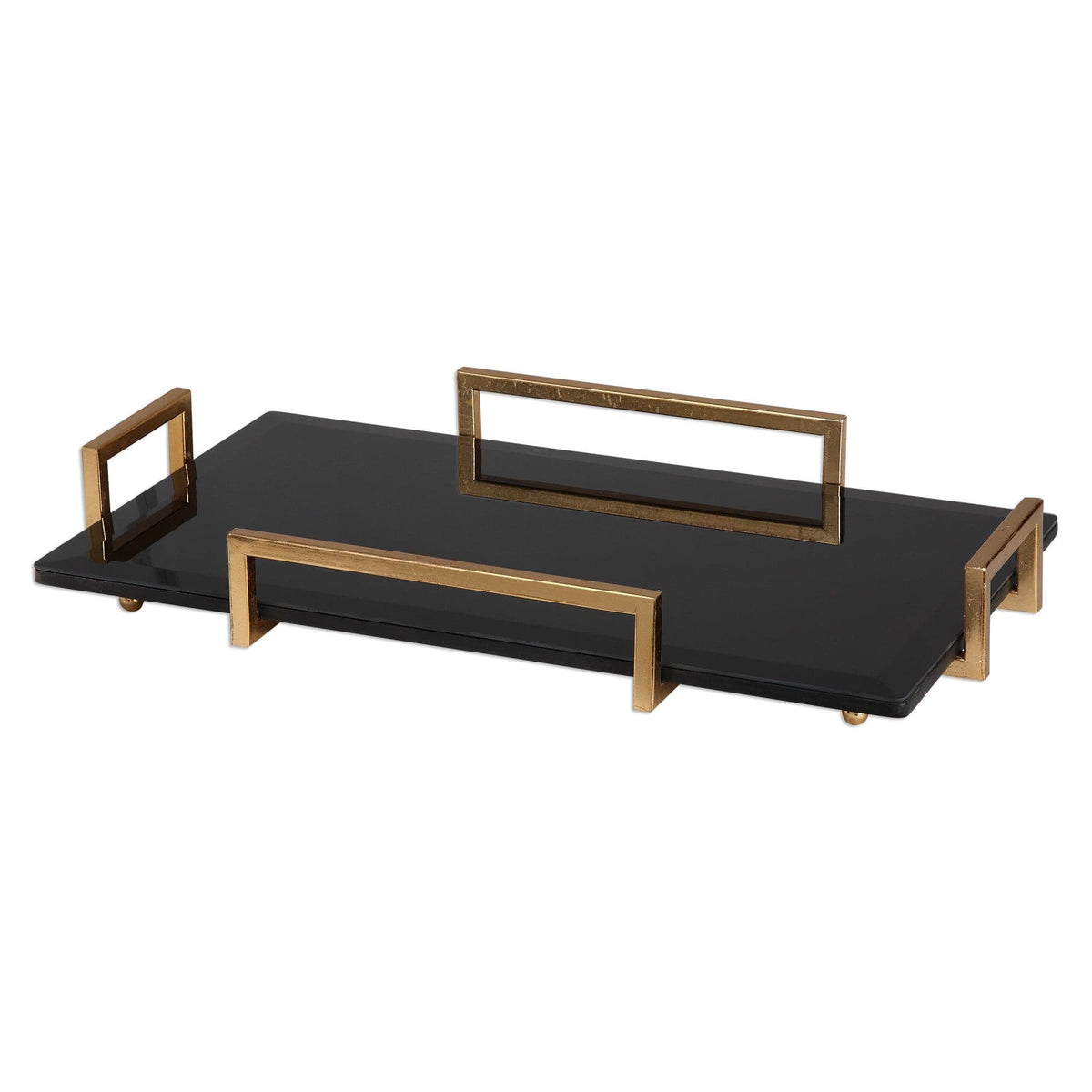 Uttermost Accessories Ettore Black Glass Tray House of Isabella UK