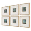 Uttermost Accessories Evening Cumulation Framed Canvases Set of 6 House of Isabella UK