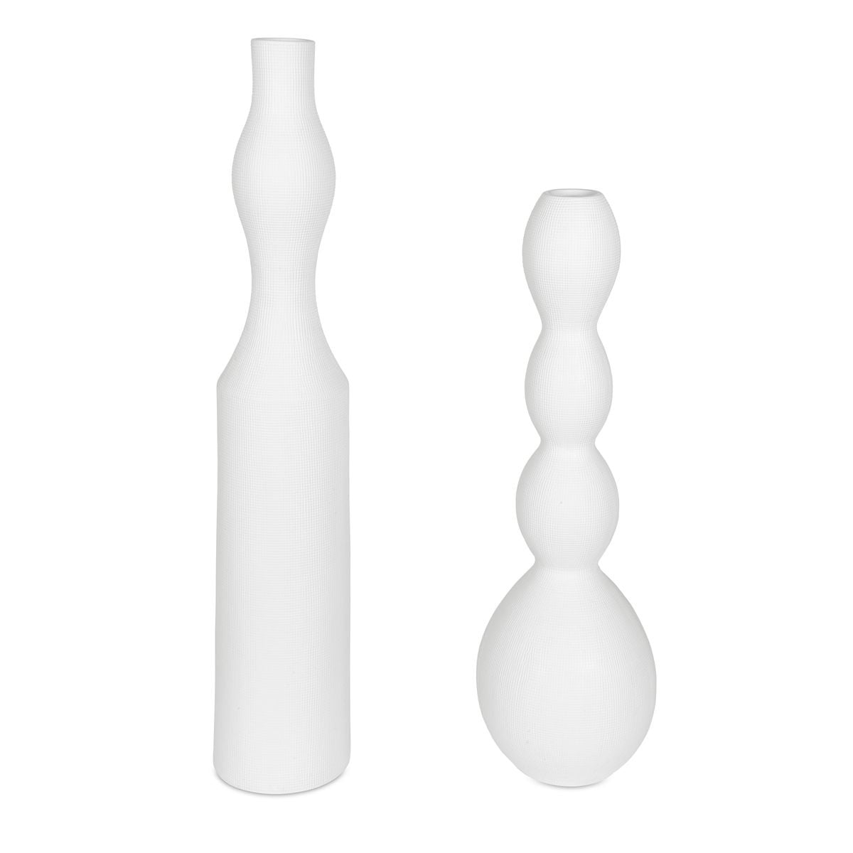 Uttermost Accessories Forma Indoor-Outdoor White Ceramic Vases, Large, Set of 2 House of Isabella UK