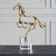 Uttermost Accessories Gallop Brass Horse Sculpture on Crystal Base House of Isabella UK