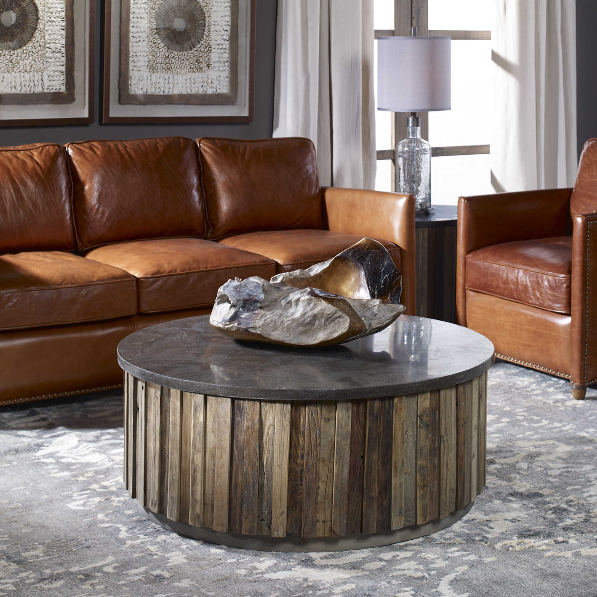 Uttermost Accessories Giulio Teak Bowl House of Isabella UK