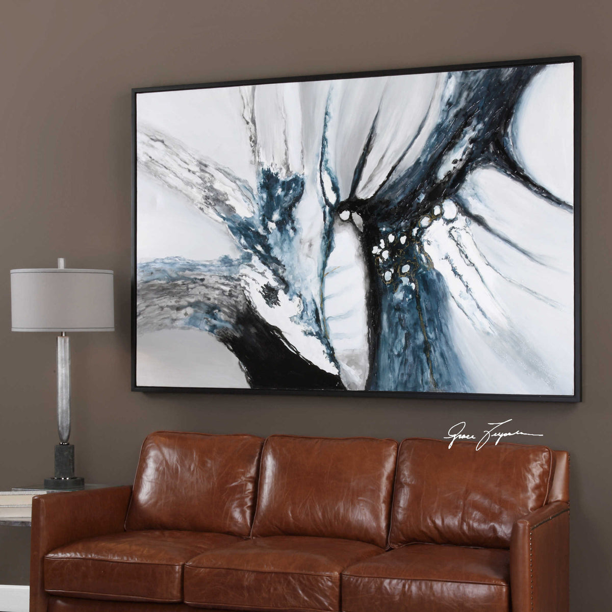 Uttermost Accessories Go With The Flow Hand Painted Canvas House of Isabella UK