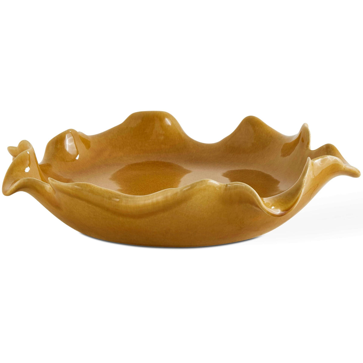 Uttermost Accessories Golden Crest Ruffle Indoor-Outdoor Bowl House of Isabella UK