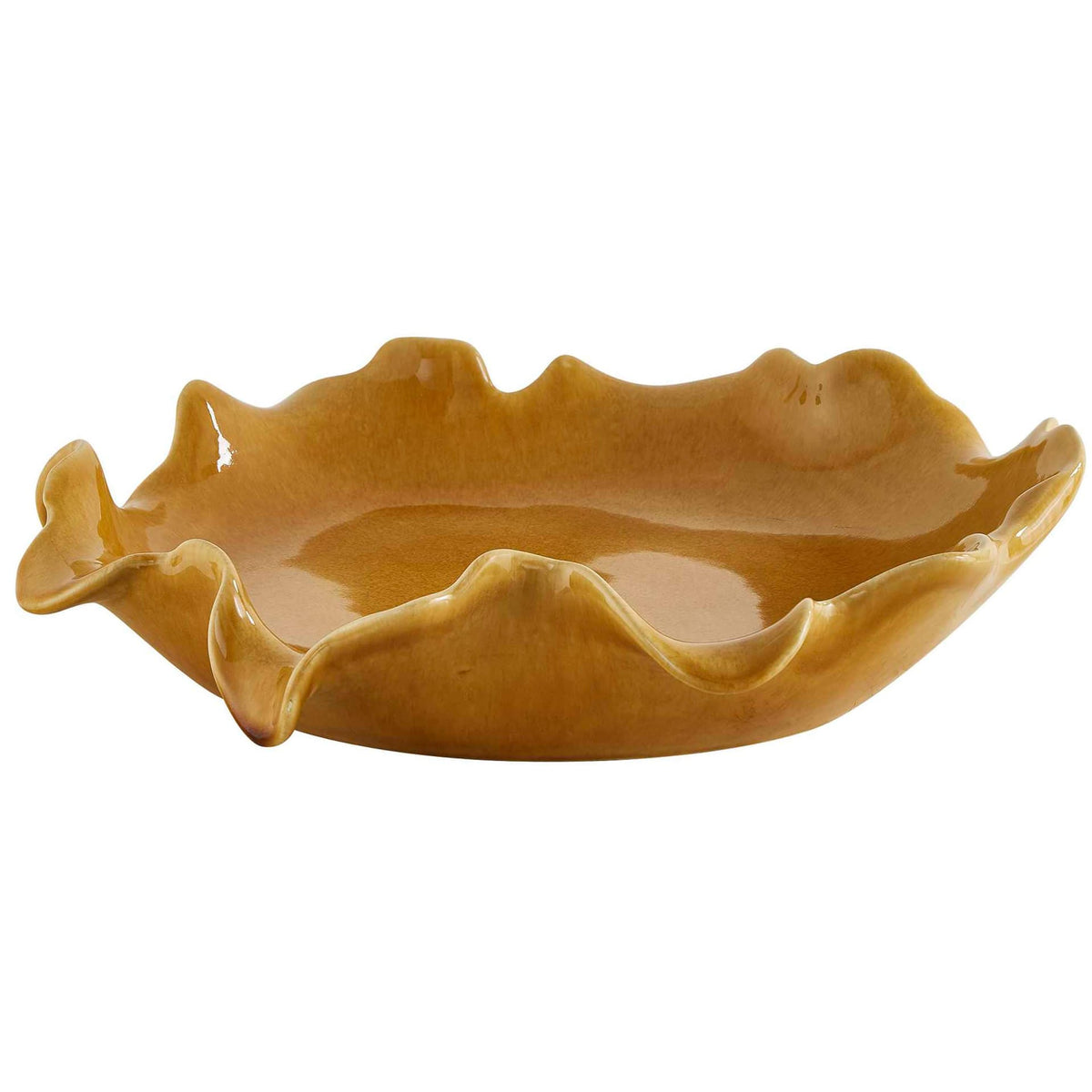 Uttermost Accessories Golden Crest Ruffle Indoor-Outdoor Bowl House of Isabella UK