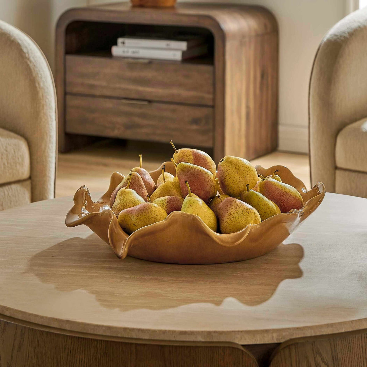 Uttermost Accessories Golden Crest Ruffle Indoor-Outdoor Bowl House of Isabella UK