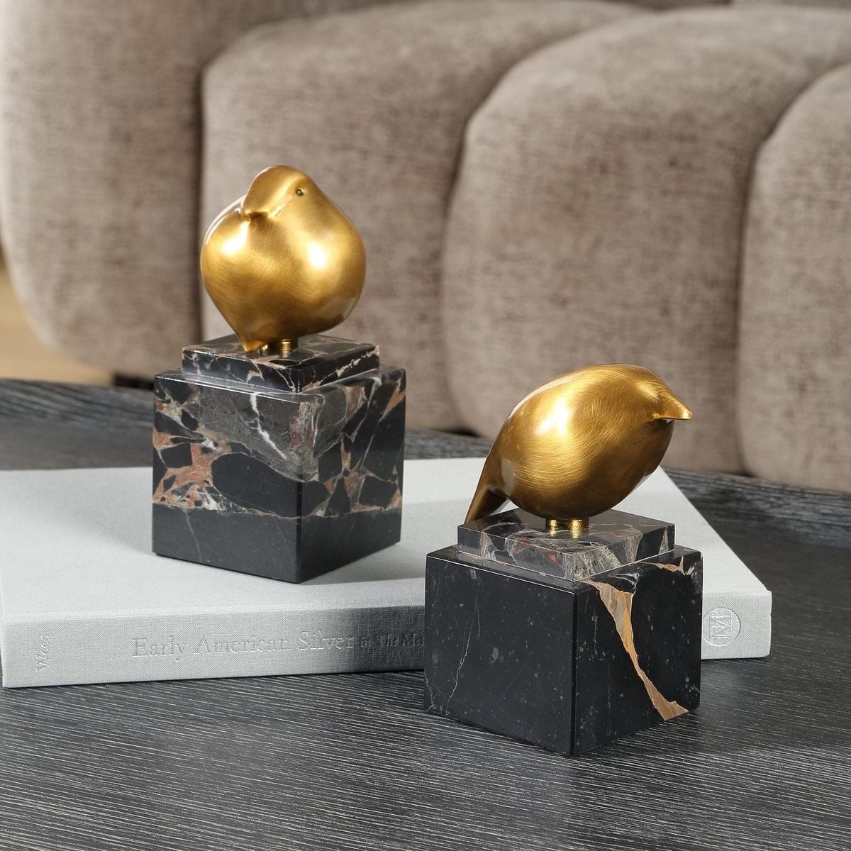 Uttermost Accessories Golden Finch Bird Figurines - Set of 2 House of Isabella UK