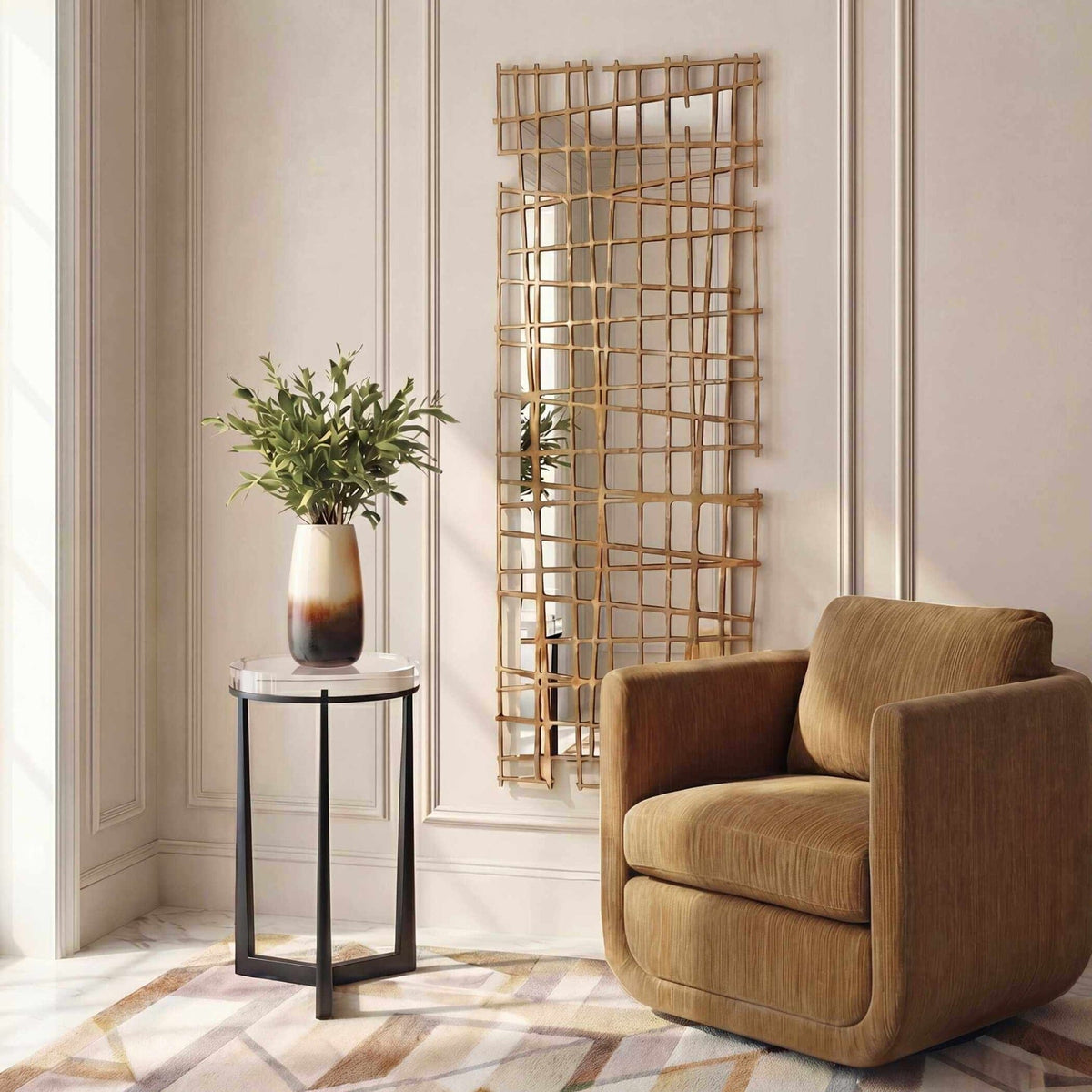 Uttermost Accessories Golden Intersection Mirrored Wall Decor House of Isabella UK