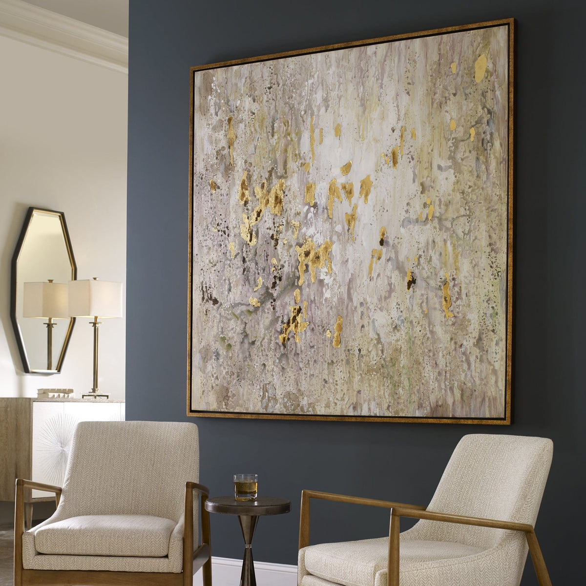Uttermost Accessories Golden Raindrops Modern Abstract Art House of Isabella UK