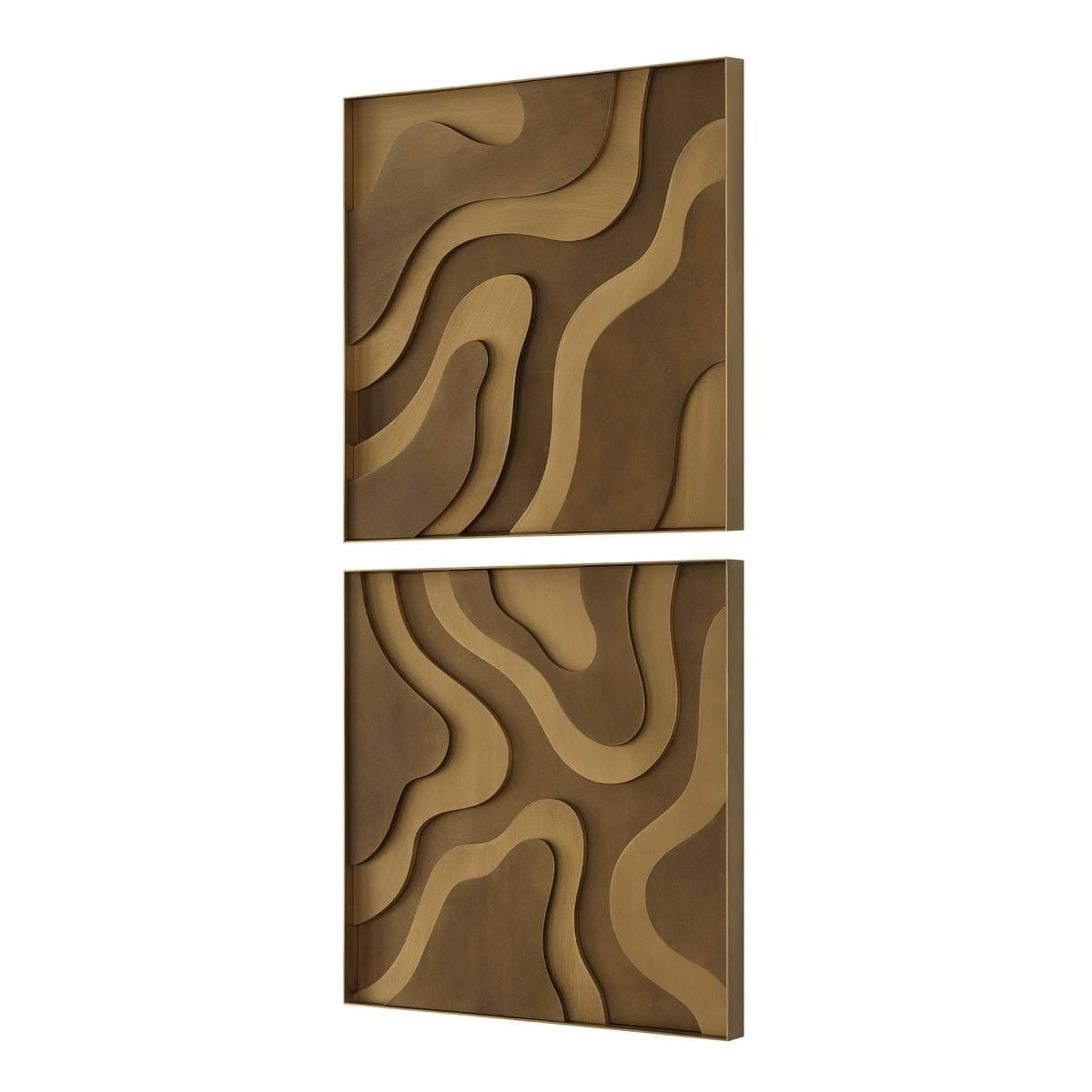 Uttermost Accessories Golden Terrain Wooden Wall Decor - Set of 2 House of Isabella UK