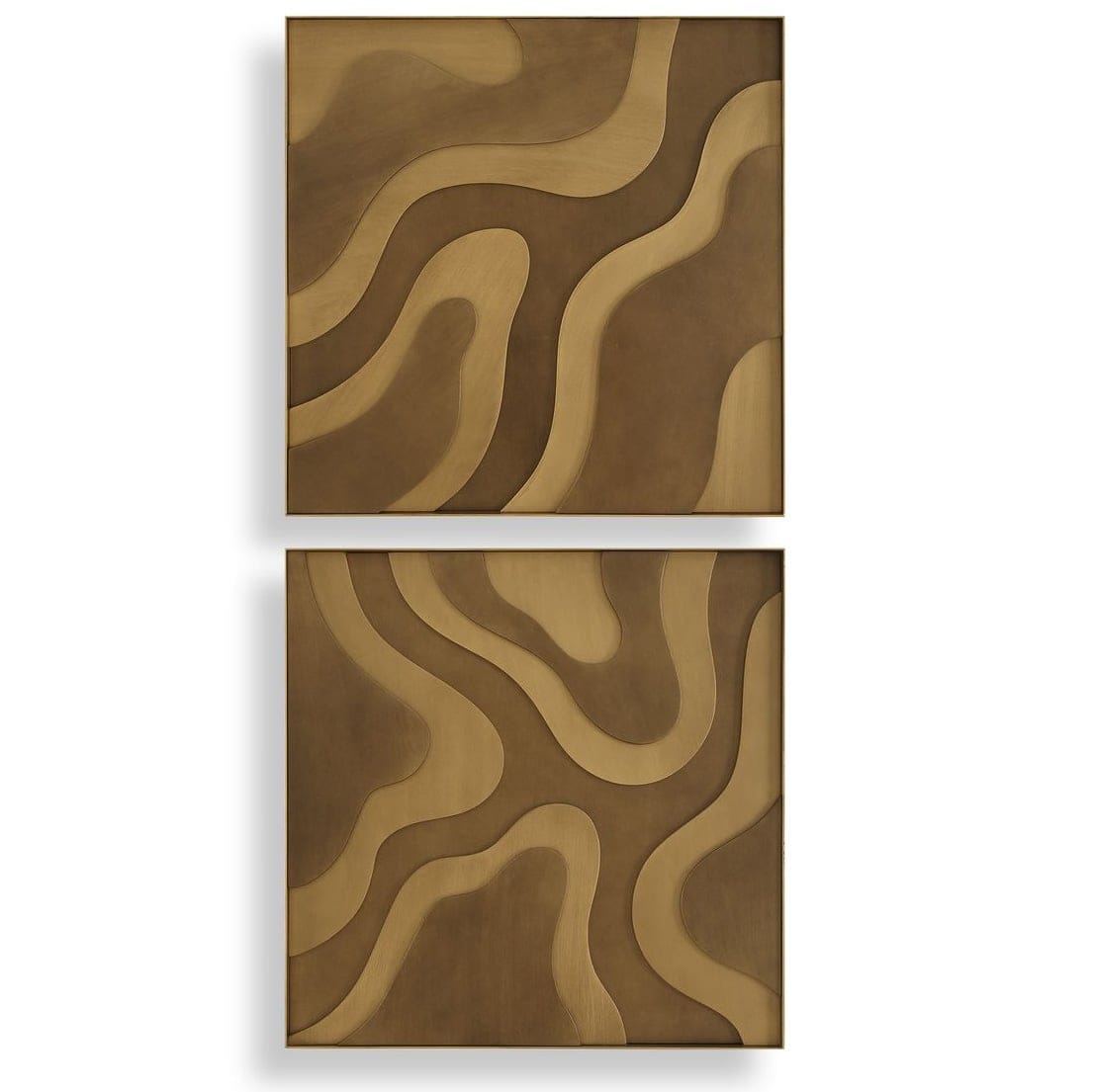 Uttermost Accessories Golden Terrain Wooden Wall Decor - Set of 2 House of Isabella UK