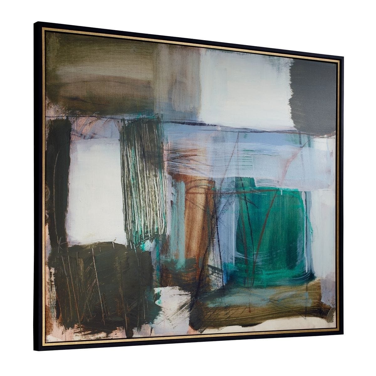 Uttermost Accessories Green Fields Framed Abstract Canvas House of Isabella UK