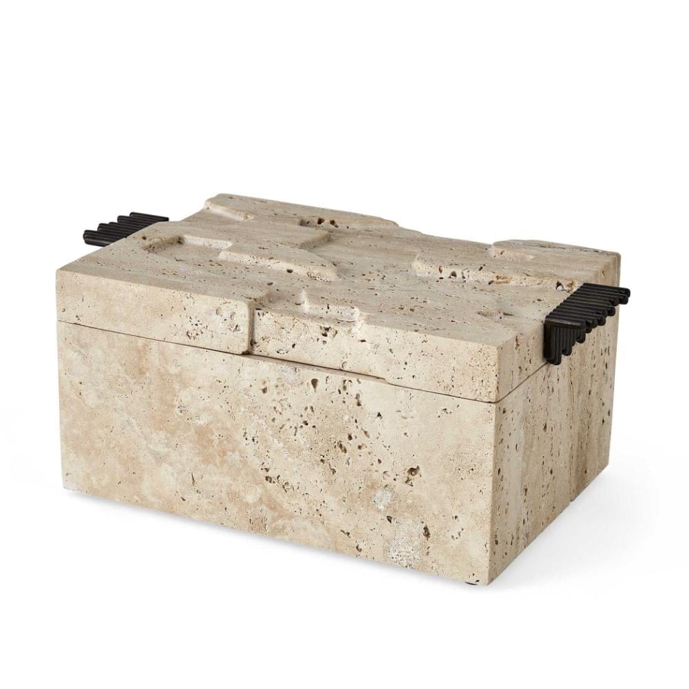 Uttermost Accessories Groove Thing Box - Travertine House of Isabella UK