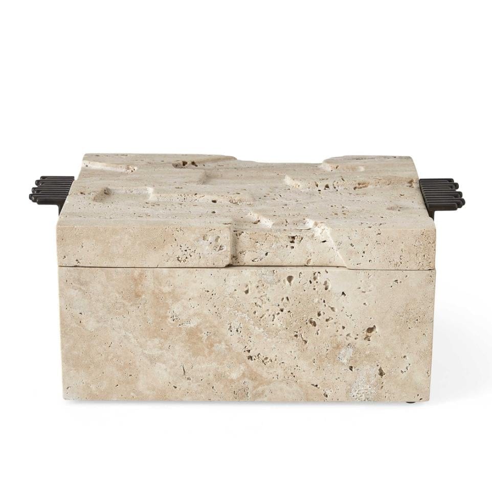 Uttermost Accessories Groove Thing Box - Travertine House of Isabella UK