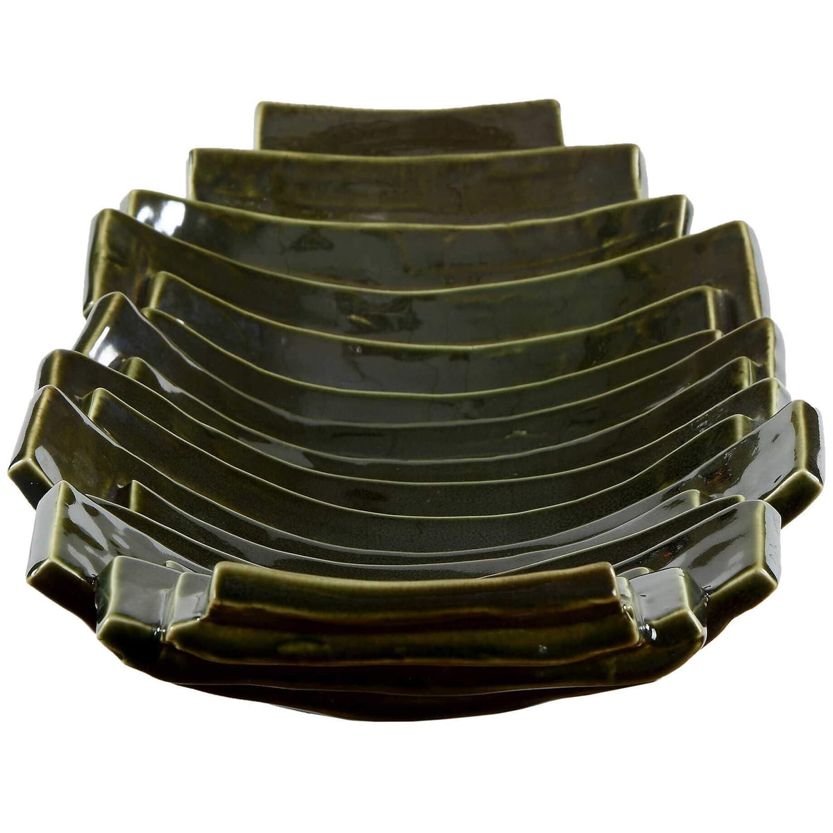 Uttermost Accessories Harbor Ridge Olive Green Bowl House of Isabella UK
