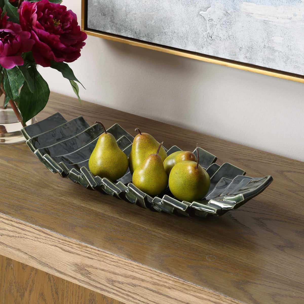 Uttermost Accessories Harbor Ridge Olive Green Bowl House of Isabella UK