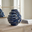 Uttermost Accessories Helix Swirl Blue Outdoor Vase House of Isabella UK
