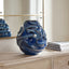 Uttermost Accessories Helix Swirl Blue Outdoor Vase House of Isabella UK