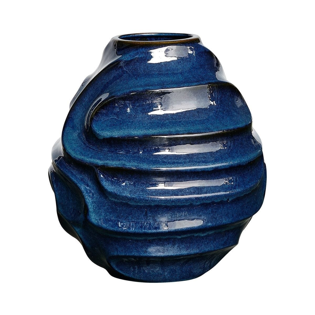 Uttermost Accessories Helix Swirl Blue Outdoor Vase House of Isabella UK