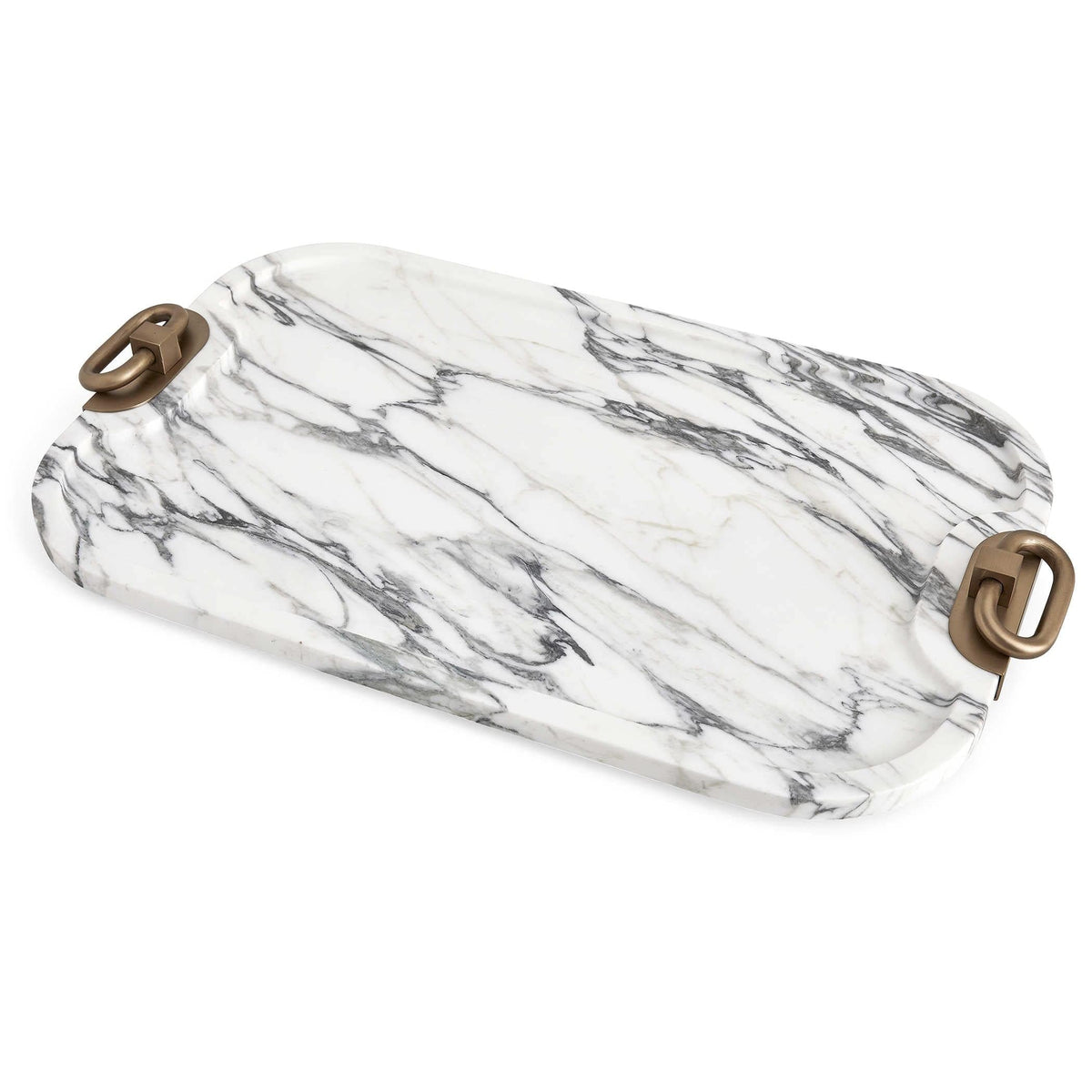 Uttermost Accessories Hippodrome Tray - Arabescato Marble House of Isabella UK