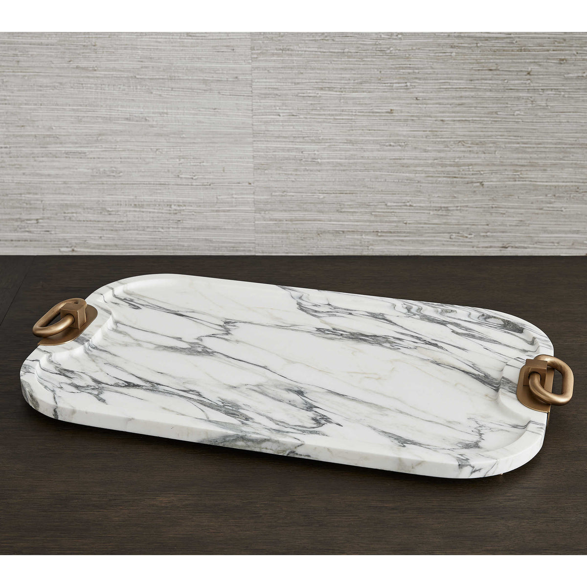 Uttermost Accessories Hippodrome Tray - Arabescato Marble House of Isabella UK