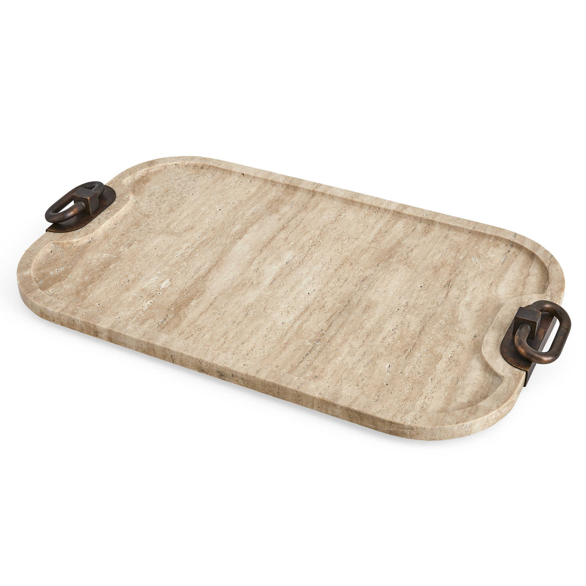 Uttermost Accessories Hippodrome Tray in Travertine House of Isabella UK