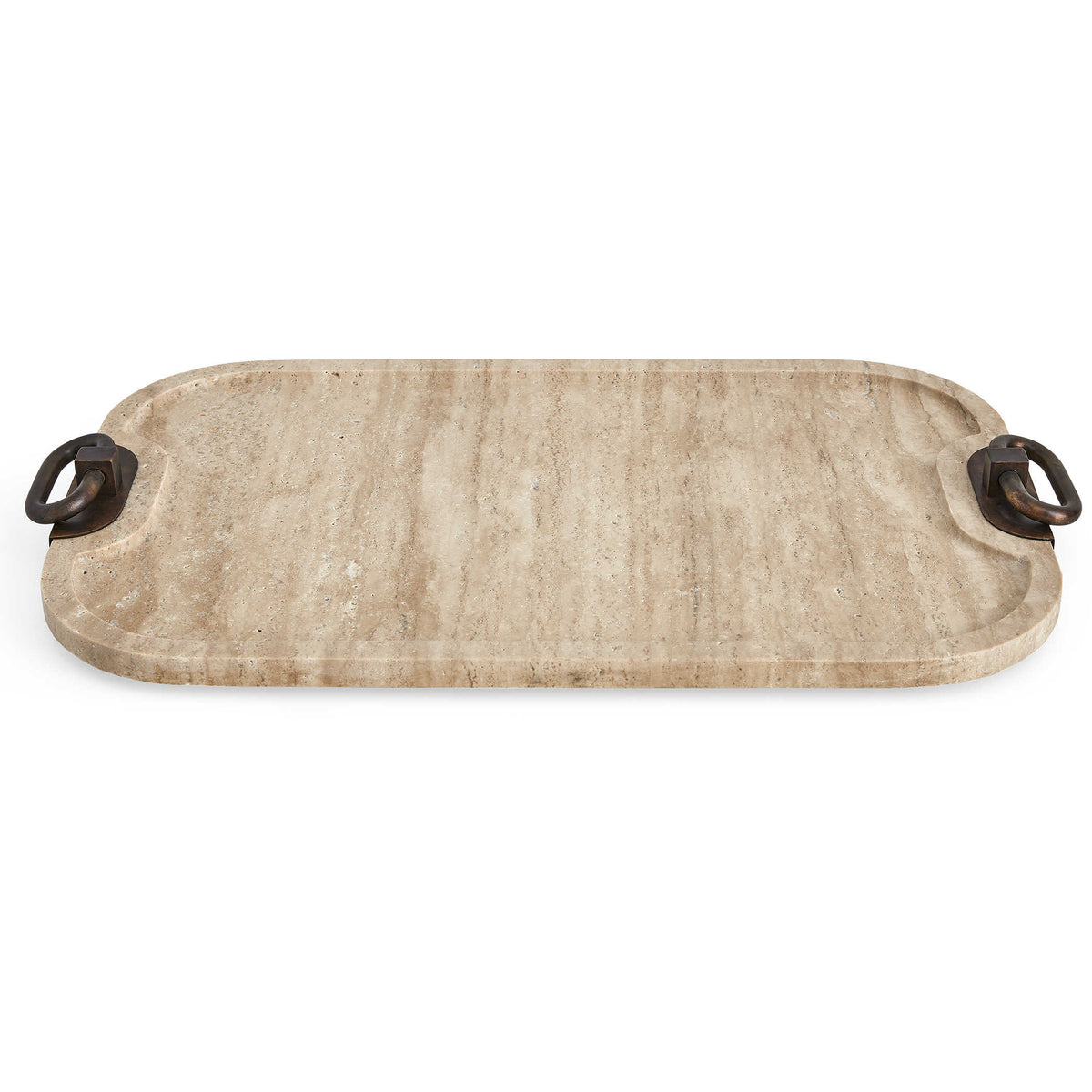 Uttermost Accessories Hippodrome Tray in Travertine House of Isabella UK