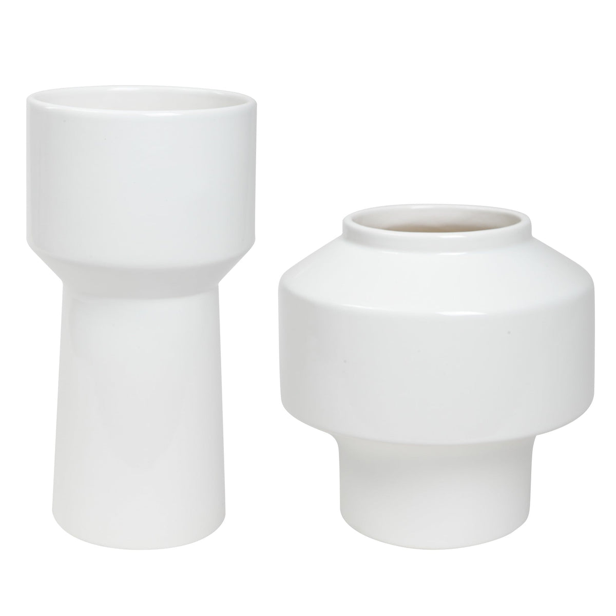 Uttermost Accessories Illumina Abstract White Vases, Set/2 House of Isabella UK