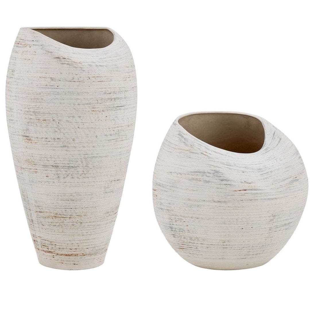 Uttermost Accessories Inara Indoor-Outdoor Vases in White - Set of 2 House of Isabella UK