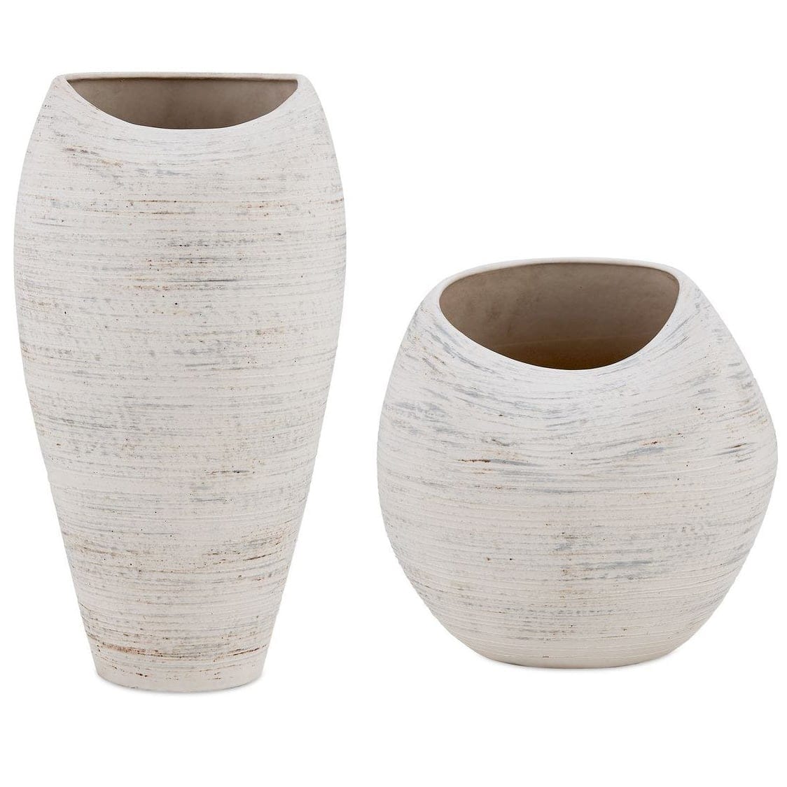 Uttermost Accessories Inara Indoor-Outdoor Vases in White - Set of 2 House of Isabella UK