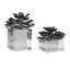 Uttermost Accessories Indian Lotus Metallic Silver Flowers S/2 House of Isabella UK