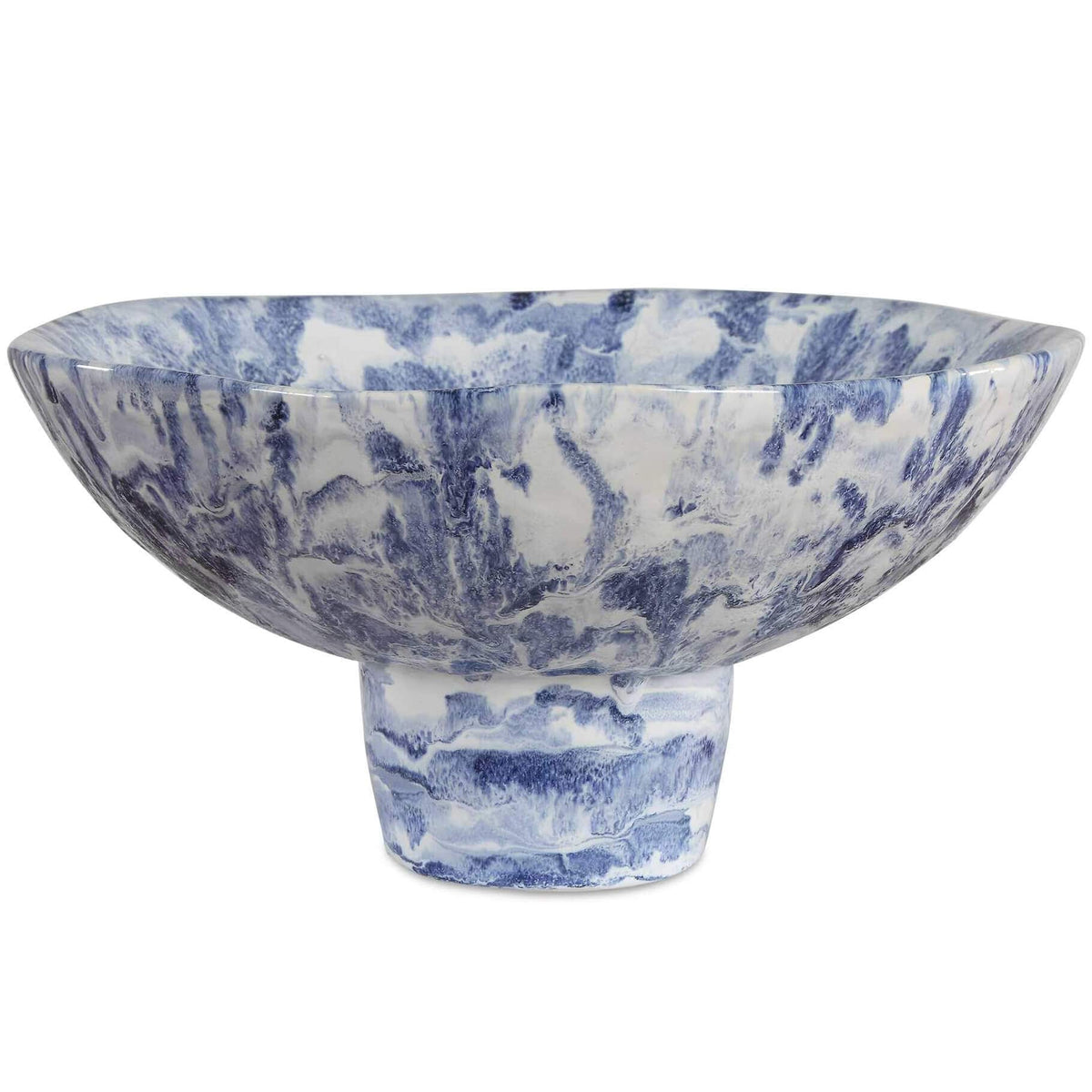 Uttermost Accessories Indigo Marble Pedestal Bowl House of Isabella UK