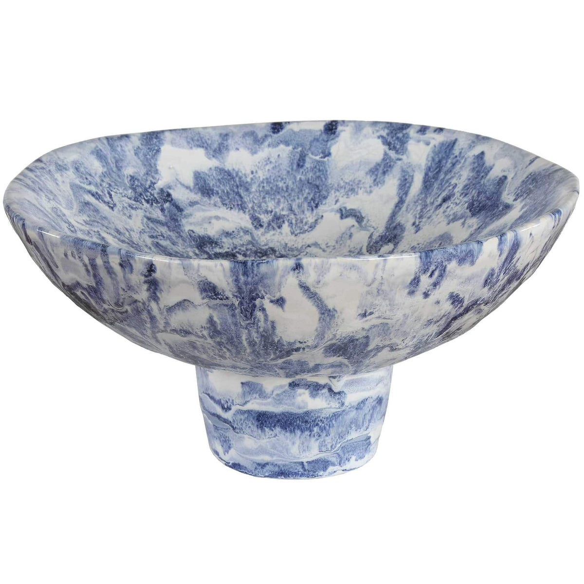 Uttermost Accessories Indigo Marble Pedestal Bowl House of Isabella UK
