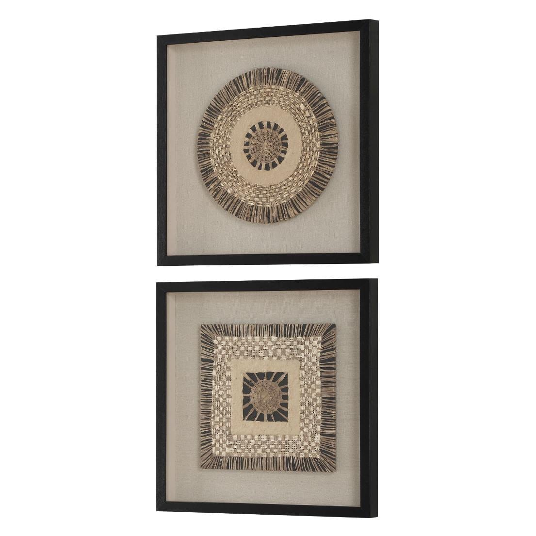 Uttermost Accessories Intertwine Knit Paper Shadow Box, Set of 2 House of Isabella UK